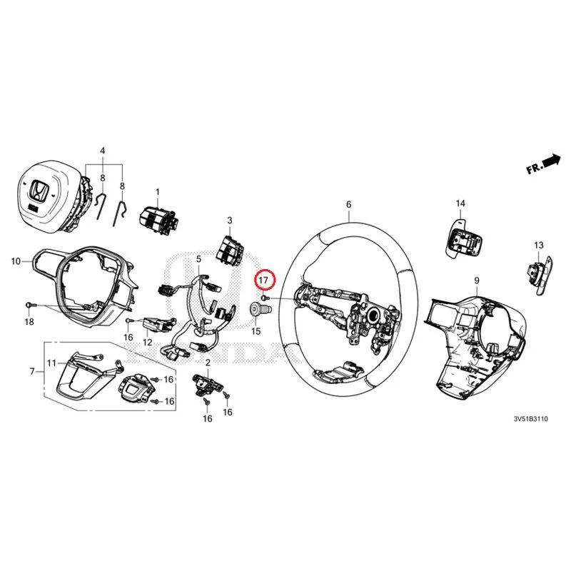 [NEW] JDM HONDA ZR-V e:HEV RZ4 2025 Steering Wheel GENUINE OEM - Image 17