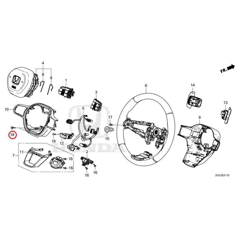 [NEW] JDM HONDA ZR-V e:HEV RZ4 2025 Steering Wheel GENUINE OEM - Image 18