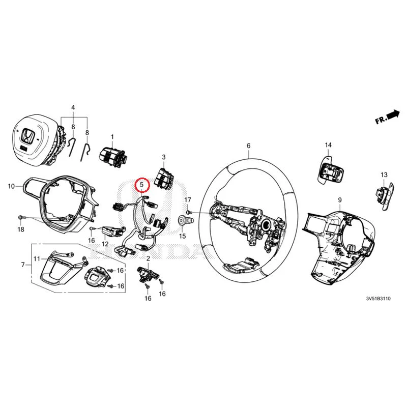 [NEW] JDM HONDA ZR-V e:HEV RZ4 2025 Steering Wheel GENUINE OEM - Image 6