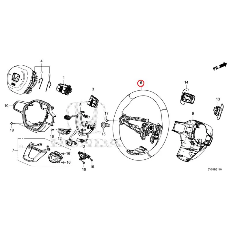 [NEW] JDM HONDA ZR-V e:HEV RZ4 2025 Steering Wheel GENUINE OEM - Image 7