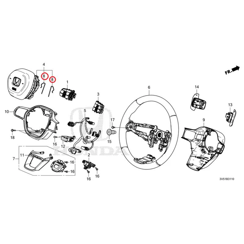 [NEW] JDM HONDA ZR-V e:HEV RZ4 2025 Steering Wheel GENUINE OEM - Image 9