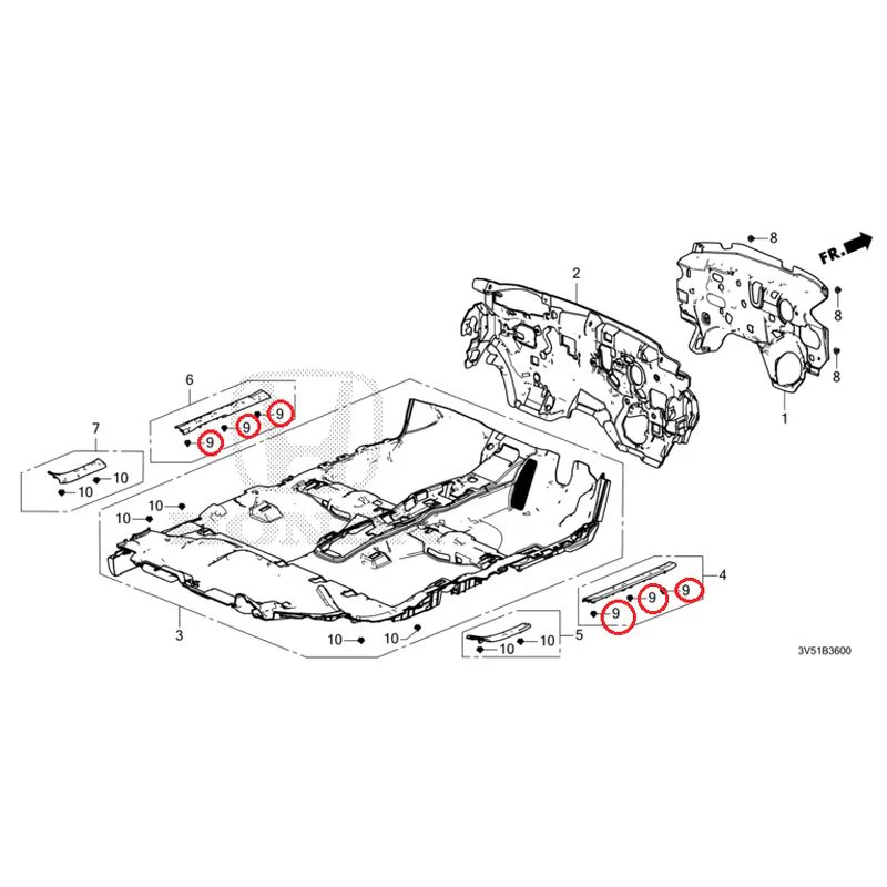 [NEW] JDM HONDA ZR-V e:HEV RZ4 2025 Floor Mat GENUINE OEM - Image 10