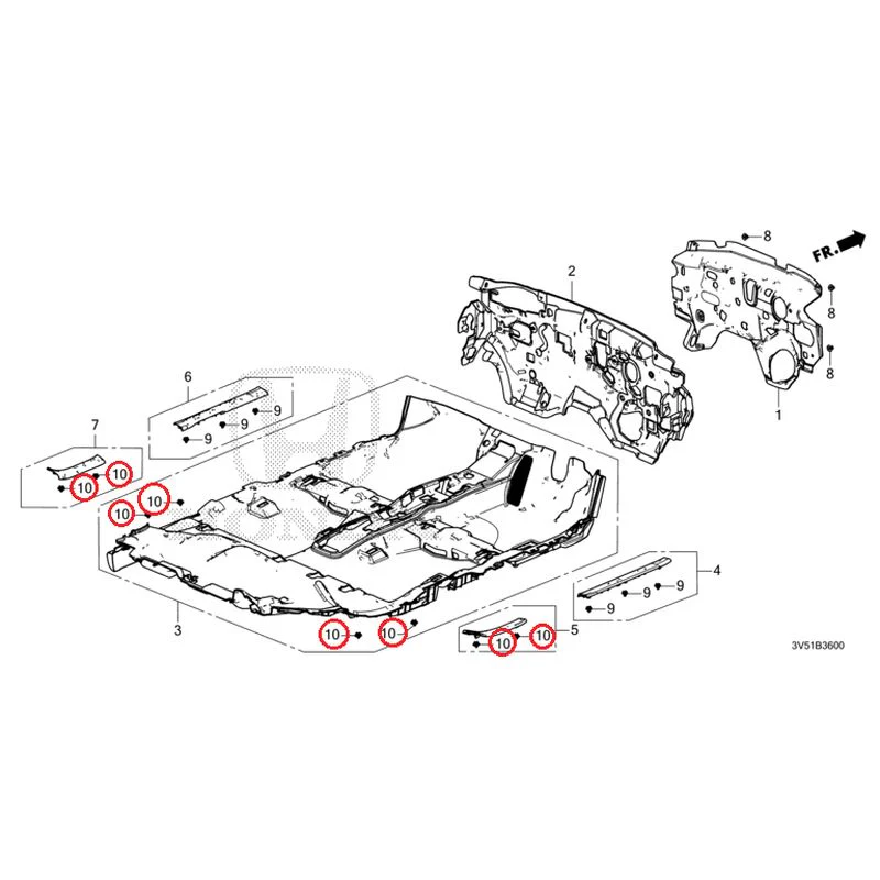 [NEW] JDM HONDA ZR-V e:HEV RZ4 2025 Floor Mat GENUINE OEM - Image 11