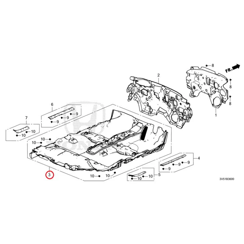 [NEW] JDM HONDA ZR-V e:HEV RZ4 2025 Floor Mat GENUINE OEM - Image 4