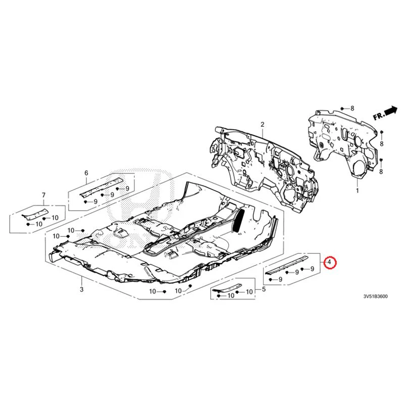 [NEW] JDM HONDA ZR-V e:HEV RZ4 2025 Floor Mat GENUINE OEM - Image 5