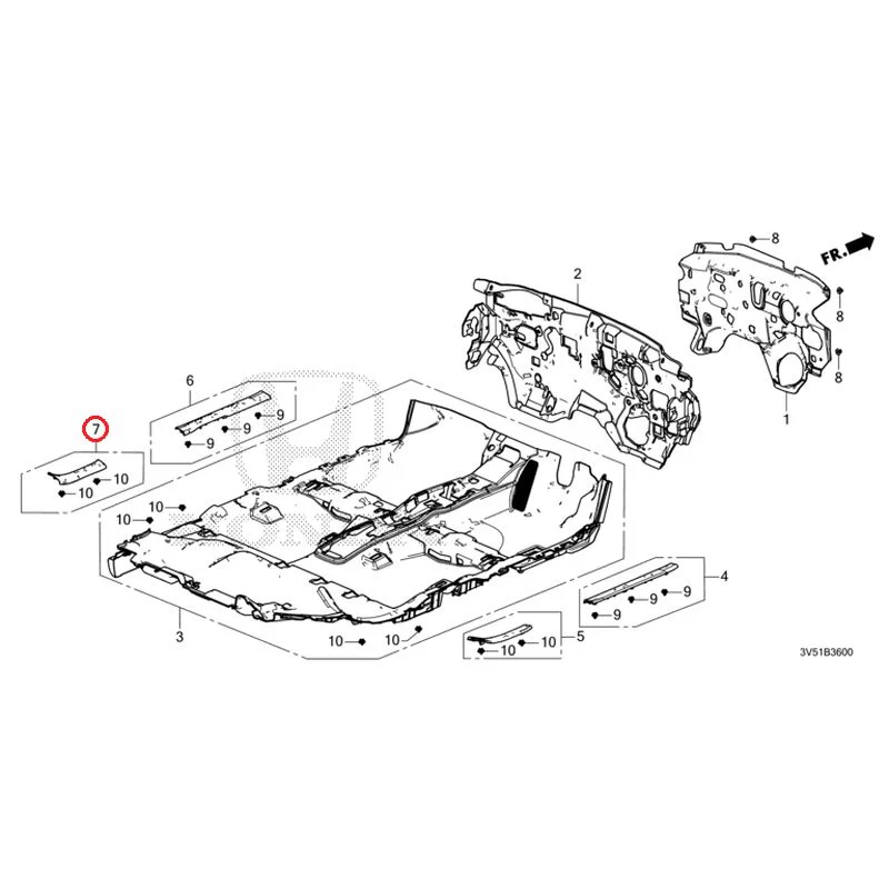 [NEW] JDM HONDA ZR-V e:HEV RZ4 2025 Floor Mat GENUINE OEM - Image 8