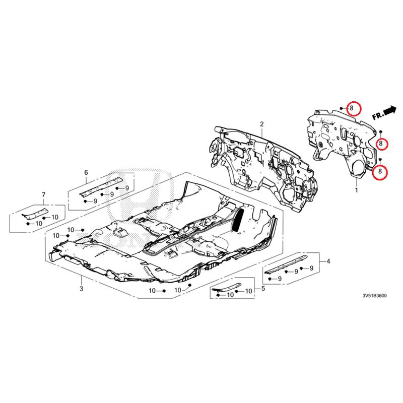 [NEW] JDM HONDA ZR-V e:HEV RZ4 2025 Floor Mat GENUINE OEM - Image 9