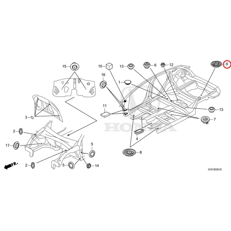 [NEW] JDM HONDA ZR-V e:HEV RZ4 2025 Grommets (Front) GENUINE OEM - Image 10