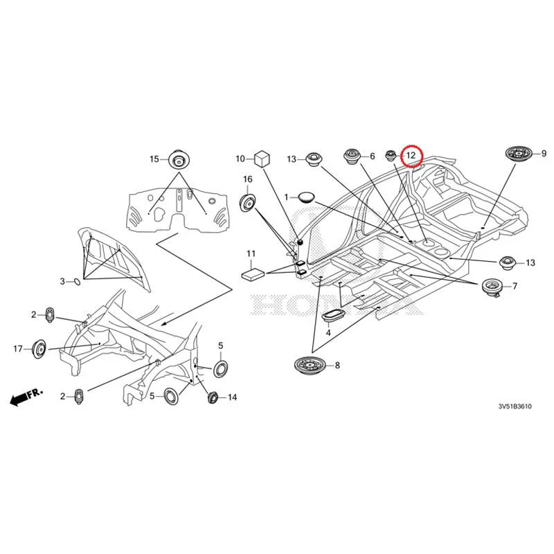 [NEW] JDM HONDA ZR-V e:HEV RZ4 2025 Grommets (Front) GENUINE OEM - Image 13