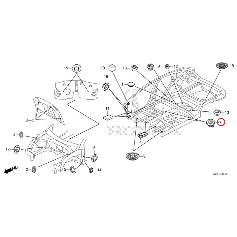 [NEW] JDM HONDA ZR-V e:HEV RZ4 2025 Grommets (Front) GENUINE OEM - Image 8