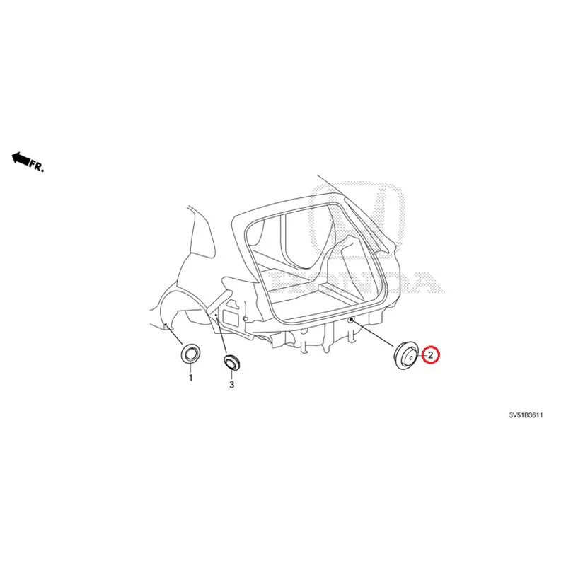 [NEW] JDM HONDA ZR-V e:HEV RZ4 2025 Grommets (Rear) GENUINE OEM - Image 3