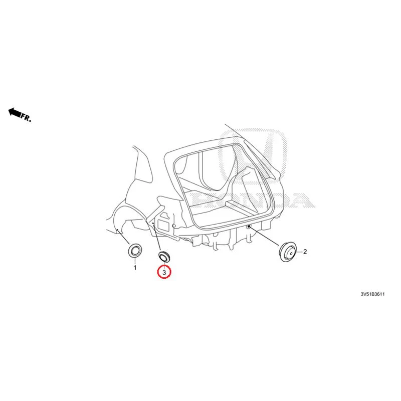 [NEW] JDM HONDA ZR-V e:HEV RZ4 2025 Grommets (Rear) GENUINE OEM - Image 4