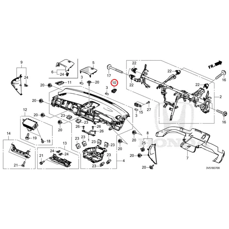[NEW] JDM HONDA ZR-V e:HEV RZ4 2025 Instrument panel GENUINE OEM - Image 10
