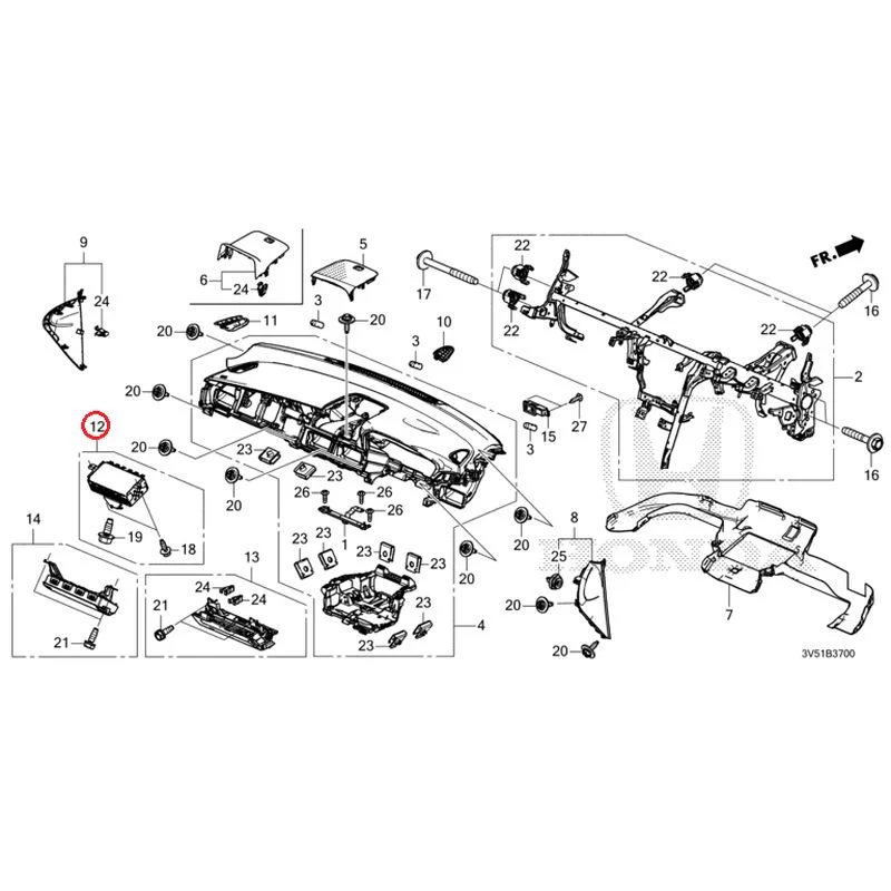 [NEW] JDM HONDA ZR-V e:HEV RZ4 2025 Instrument panel GENUINE OEM - Image 12