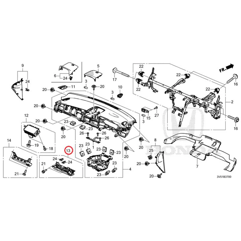 [NEW] JDM HONDA ZR-V e:HEV RZ4 2025 Instrument panel GENUINE OEM - Image 13