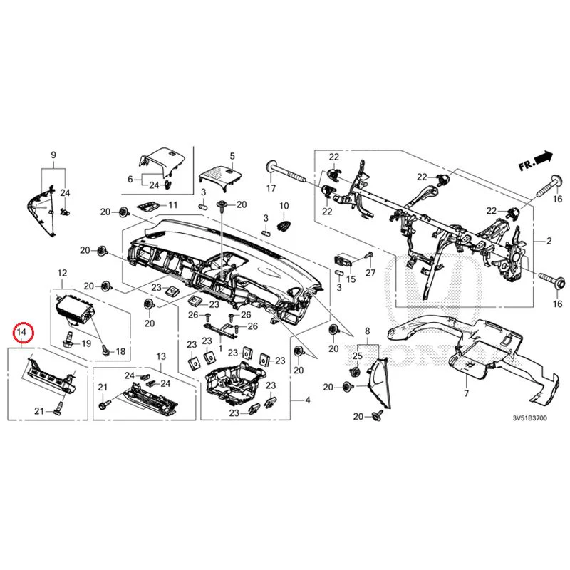 [NEW] JDM HONDA ZR-V e:HEV RZ4 2025 Instrument panel GENUINE OEM - Image 14