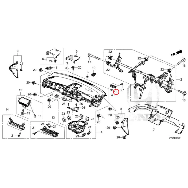 [NEW] JDM HONDA ZR-V e:HEV RZ4 2025 Instrument panel GENUINE OEM - Image 15