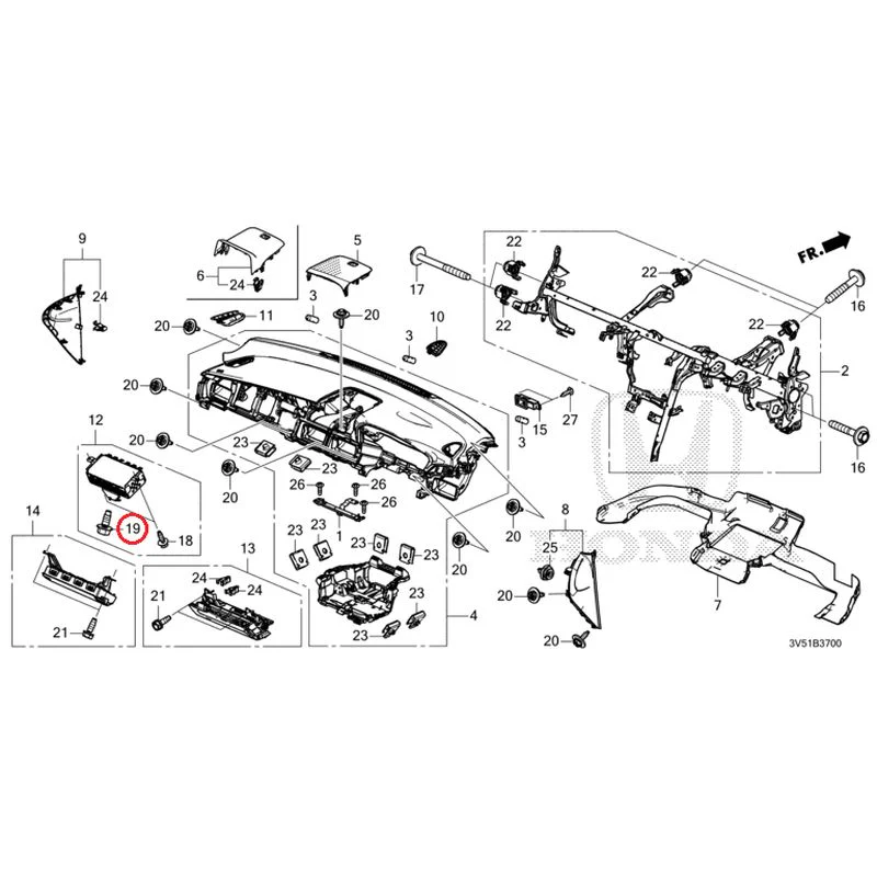 [NEW] JDM HONDA ZR-V e:HEV RZ4 2025 Instrument panel GENUINE OEM - Image 19