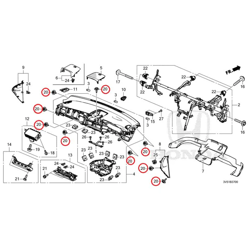 [NEW] JDM HONDA ZR-V e:HEV RZ4 2025 Instrument panel GENUINE OEM - Image 20