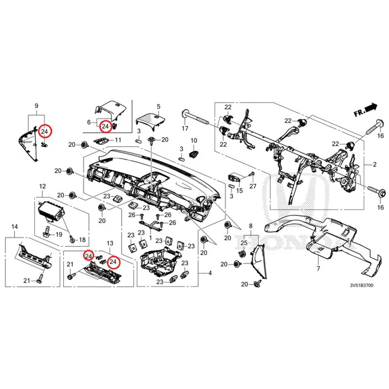 [NEW] JDM HONDA ZR-V e:HEV RZ4 2025 Instrument panel GENUINE OEM - Image 24