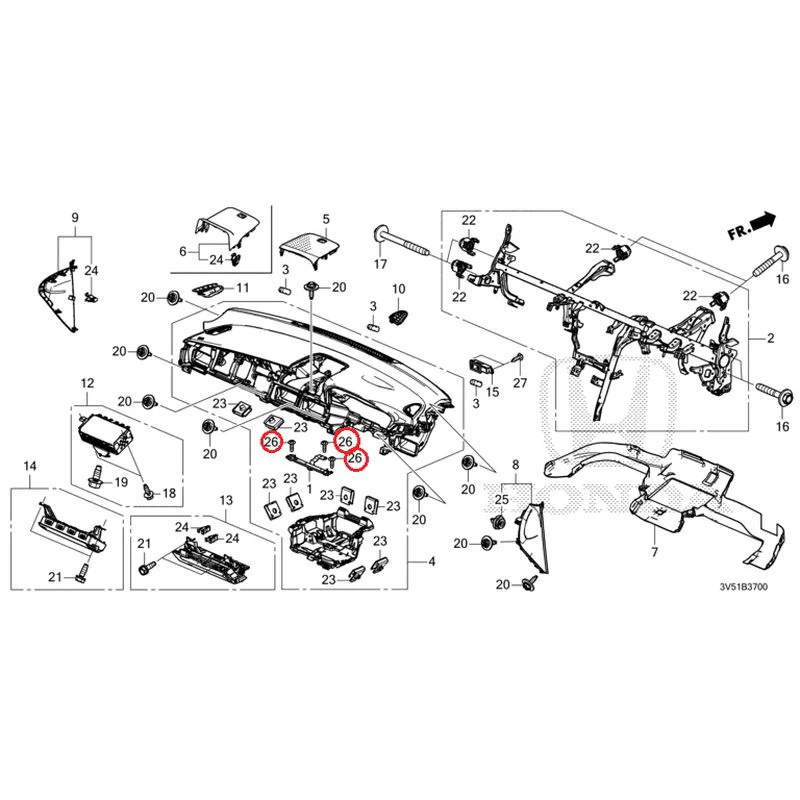 [NEW] JDM HONDA ZR-V e:HEV RZ4 2025 Instrument panel GENUINE OEM - Image 26