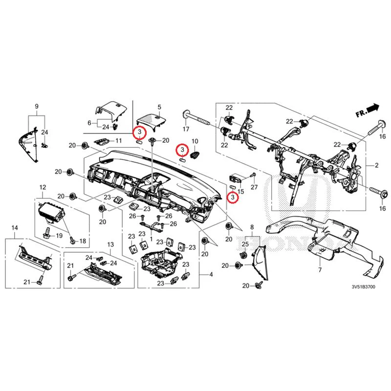 [NEW] JDM HONDA ZR-V e:HEV RZ4 2025 Instrument panel GENUINE OEM - Image 4