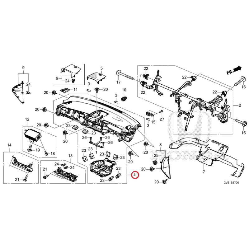 [NEW] JDM HONDA ZR-V e:HEV RZ4 2025 Instrument panel GENUINE OEM - Image 5