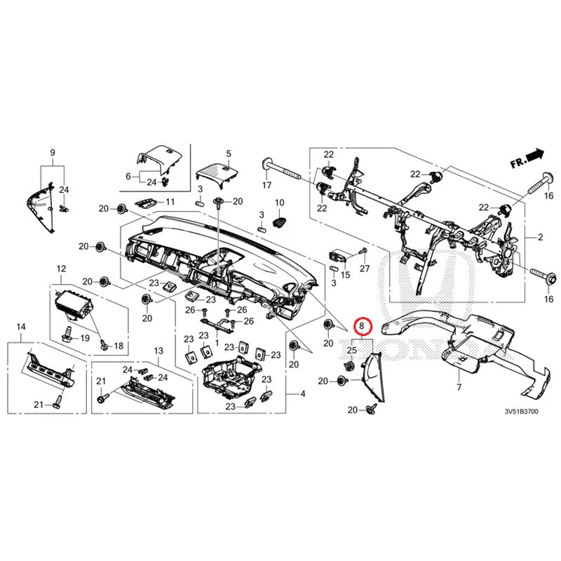 [NEW] JDM HONDA ZR-V e:HEV RZ4 2025 Instrument panel GENUINE OEM - Image 8