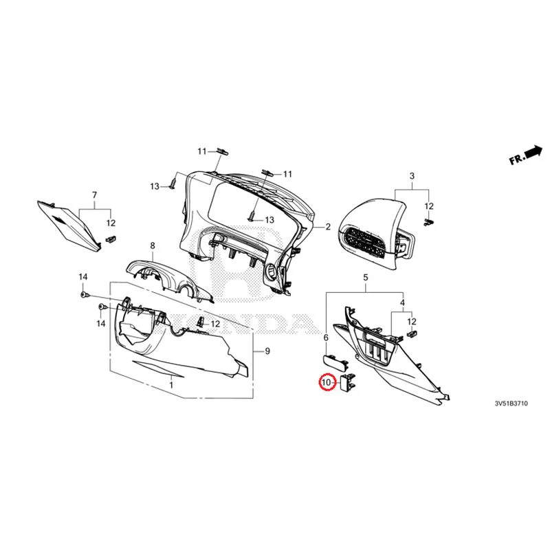 [NEW] JDM HONDA ZR-V e:HEV RZ4 2025 Instrument panel garnish (driver side) GENUINE OEM - Image 10