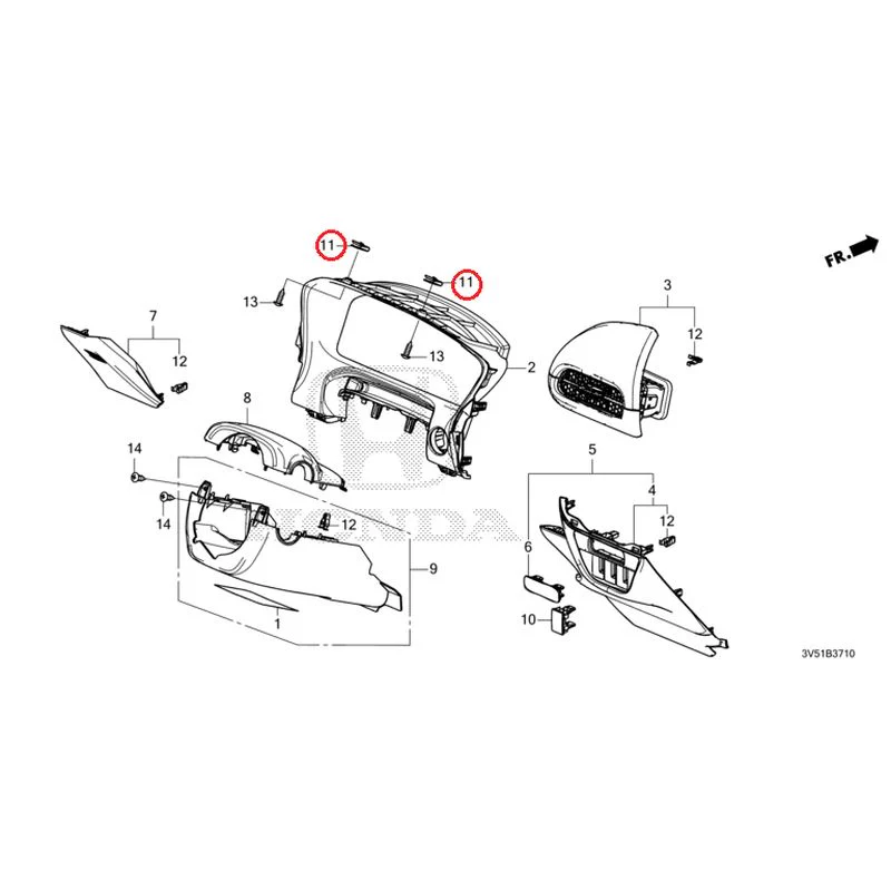 [NEW] JDM HONDA ZR-V e:HEV RZ4 2025 Instrument panel garnish (driver side) GENUINE OEM - Image 11