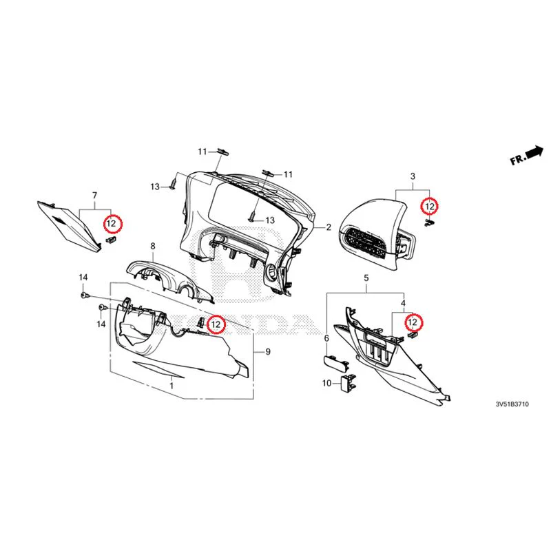 [NEW] JDM HONDA ZR-V e:HEV RZ4 2025 Instrument panel garnish (driver side) GENUINE OEM - Image 12