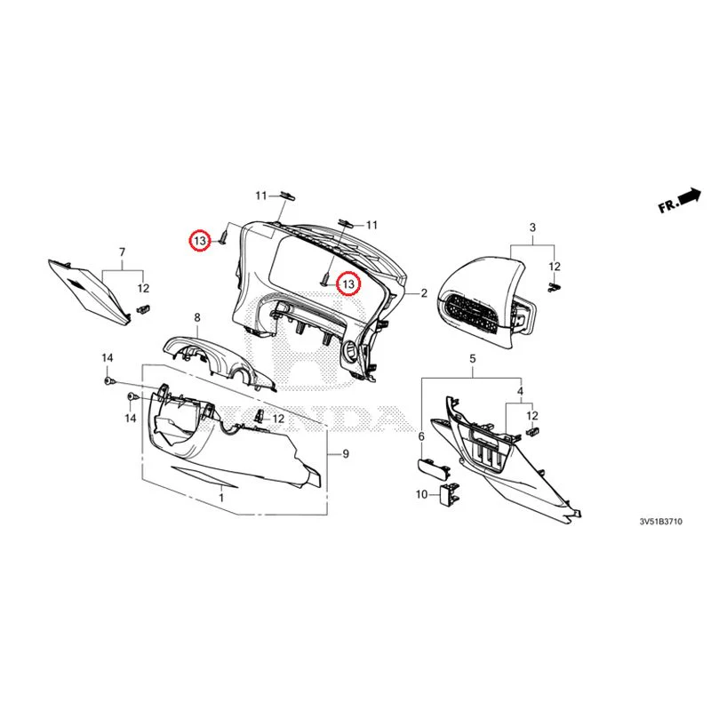 [NEW] JDM HONDA ZR-V e:HEV RZ4 2025 Instrument panel garnish (driver side) GENUINE OEM - Image 13