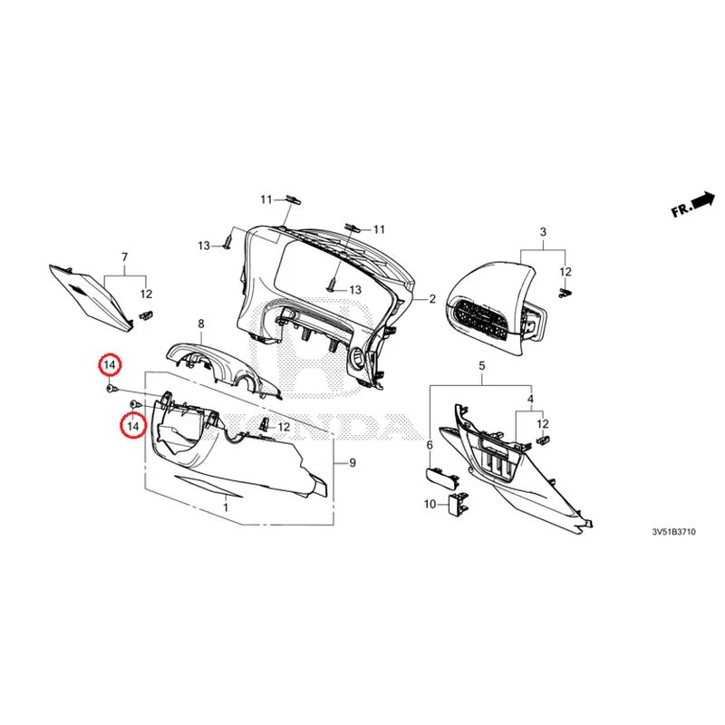 [NEW] JDM HONDA ZR-V e:HEV RZ4 2025 Instrument panel garnish (driver side) GENUINE OEM - Image 14