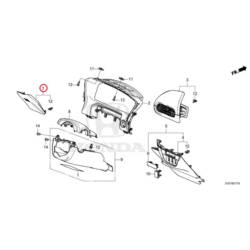 [NEW] JDM HONDA ZR-V e:HEV RZ4 2025 Instrument panel garnish (driver side) GENUINE OEM - Image 7