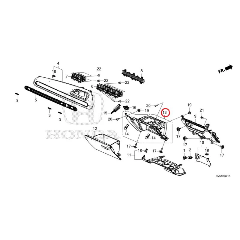 [NEW] JDM HONDA ZR-V e:HEV RZ4 2025 Instrument panel garnish (passenger side) GENUINE OEM - Image 15