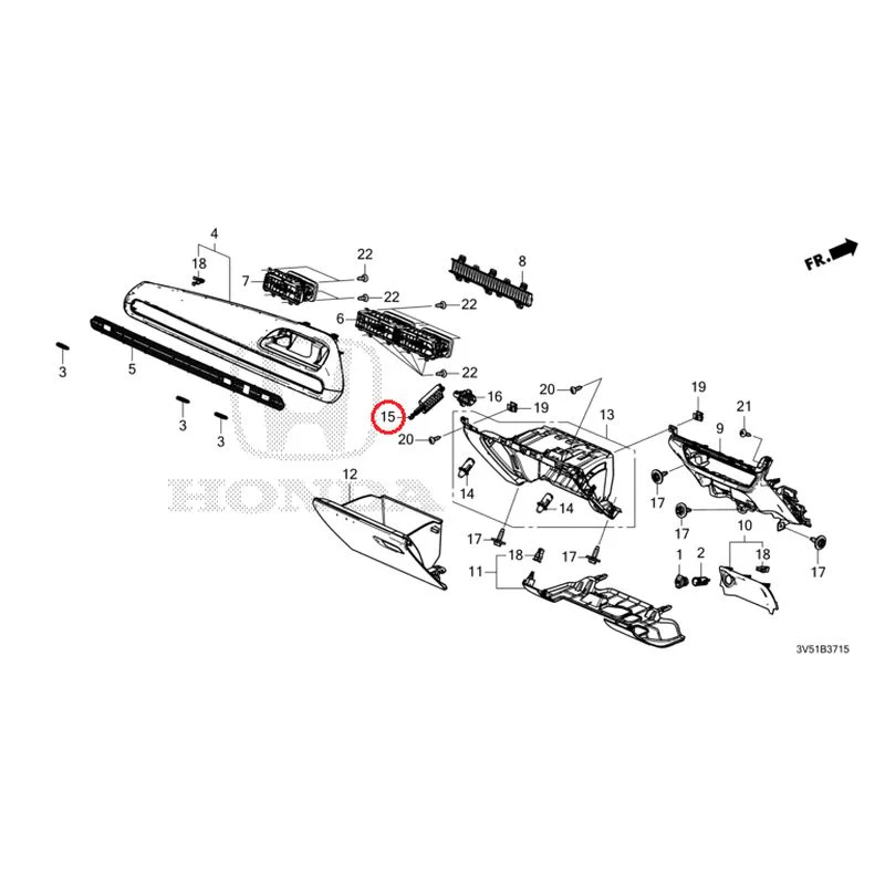[NEW] JDM HONDA ZR-V e:HEV RZ4 2025 Instrument panel garnish (passenger side) GENUINE OEM - Image 17