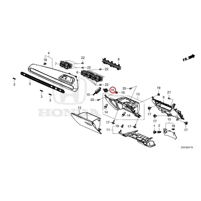 [NEW] JDM HONDA ZR-V e:HEV RZ4 2025 Instrument panel garnish (passenger side) GENUINE OEM - Image 18