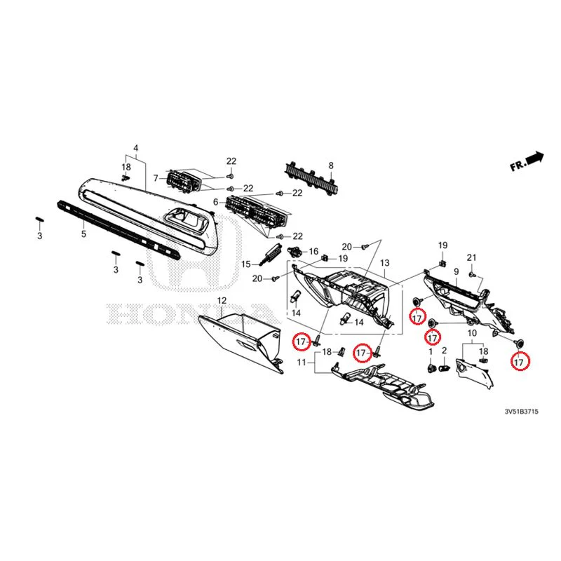 [NEW] JDM HONDA ZR-V e:HEV RZ4 2025 Instrument panel garnish (passenger side) GENUINE OEM - Image 19