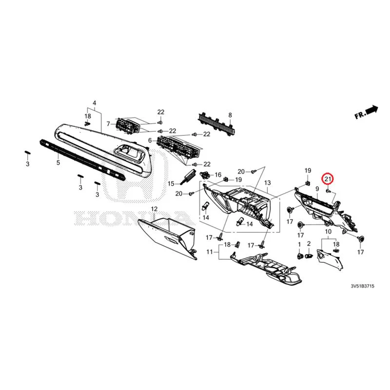 [NEW] JDM HONDA ZR-V e:HEV RZ4 2025 Instrument panel garnish (passenger side) GENUINE OEM - Image 23
