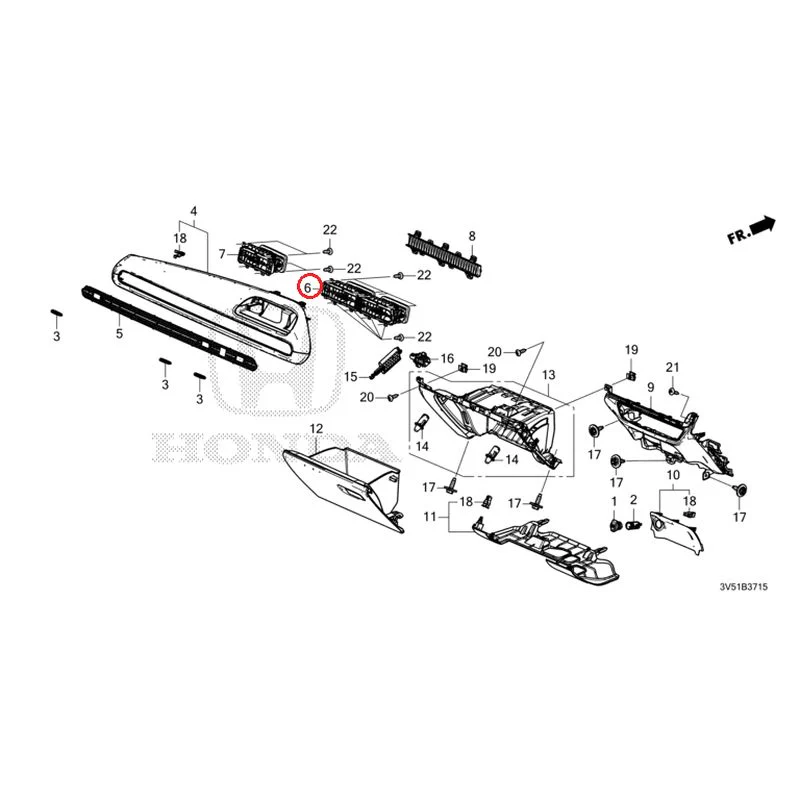 [NEW] JDM HONDA ZR-V e:HEV RZ4 2025 Instrument panel garnish (passenger side) GENUINE OEM - Image 8