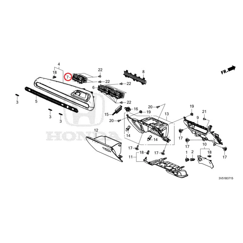 [NEW] JDM HONDA ZR-V e:HEV RZ4 2025 Instrument panel garnish (passenger side) GENUINE OEM - Image 9