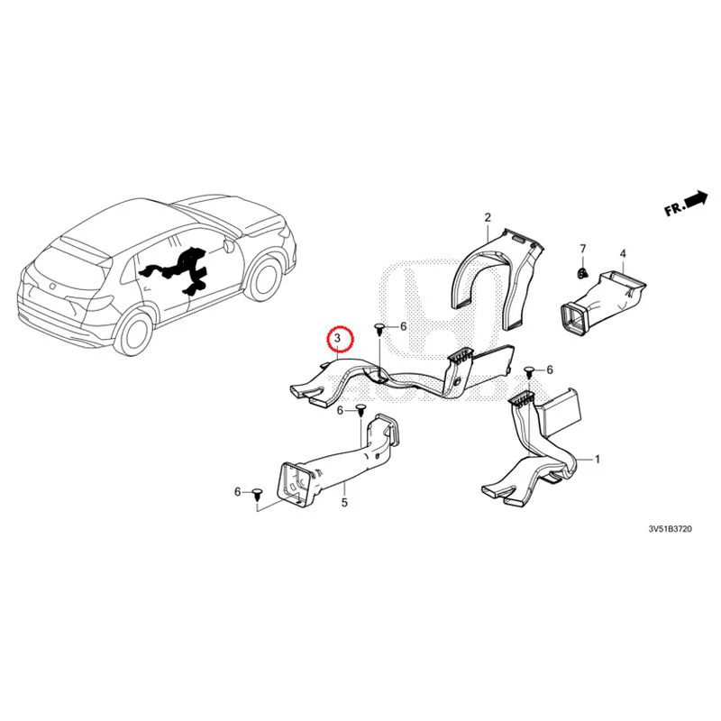 [NEW] JDM HONDA ZR-V e:HEV RZ4 2025 Duct GENUINE OEM - Image 4