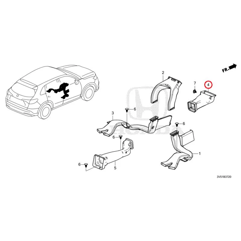 [NEW] JDM HONDA ZR-V e:HEV RZ4 2025 Duct GENUINE OEM - Image 5
