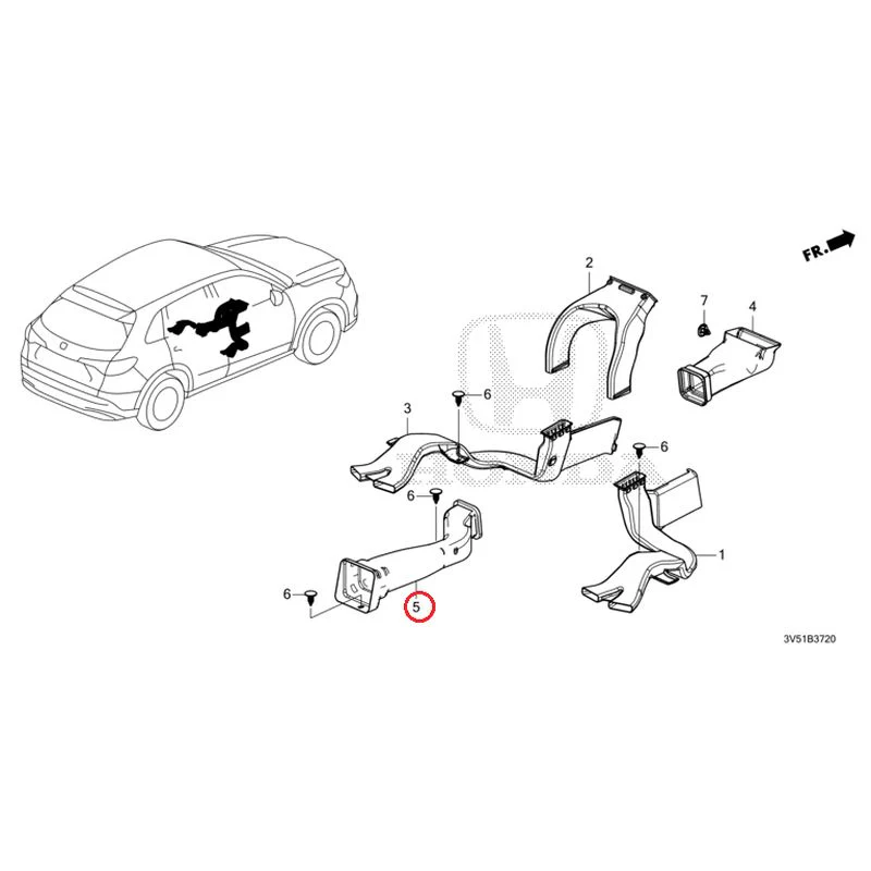 [NEW] JDM HONDA ZR-V e:HEV RZ4 2025 Duct GENUINE OEM - Image 6