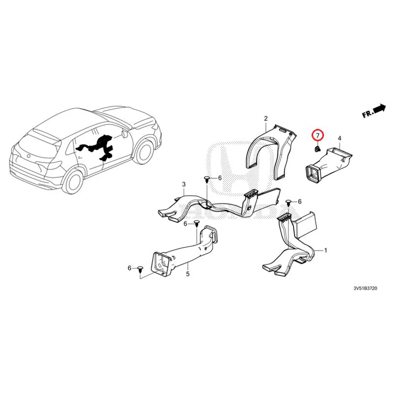 [NEW] JDM HONDA ZR-V e:HEV RZ4 2025 Duct GENUINE OEM - Image 8