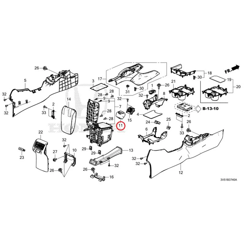 [NEW] JDM HONDA ZR-V e:HEV RZ4 2025 Console GENUINE OEM - Image 12