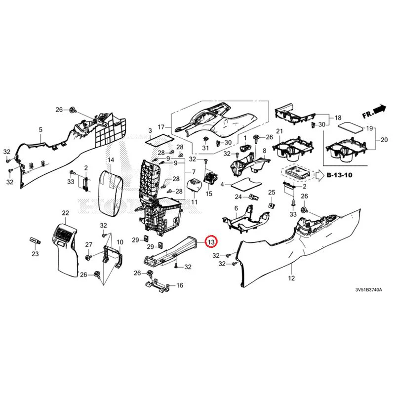 [NEW] JDM HONDA ZR-V e:HEV RZ4 2025 Console GENUINE OEM - Image 14