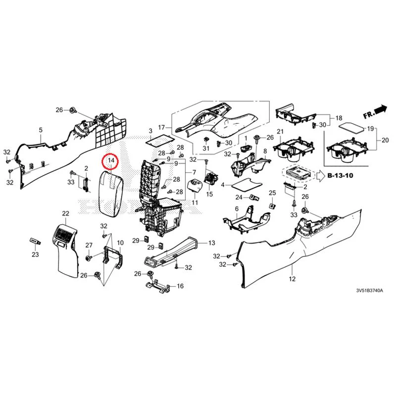 [NEW] JDM HONDA ZR-V e:HEV RZ4 2025 Console GENUINE OEM - Image 16