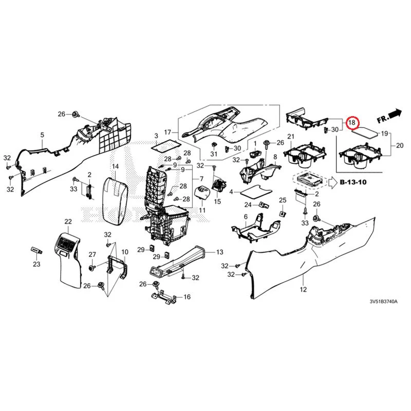 [NEW] JDM HONDA ZR-V e:HEV RZ4 2025 Console GENUINE OEM - Image 21