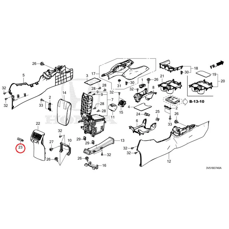 [NEW] JDM HONDA ZR-V e:HEV RZ4 2025 Console GENUINE OEM - Image 24